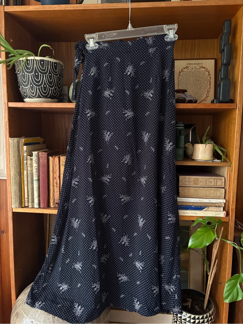 90s Vintage CottageCore Floral Maxi Wrap Skirt XS - Picture 2 of 6